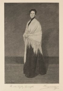 Dame avec châle - Henry Wolf