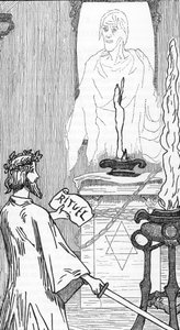 Spiritisme : Évocation des esprits Dessin de Henry de Malvost de 