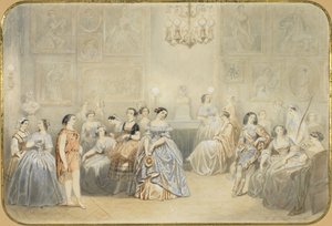 Élisa Rachel dans le foyer de la Comédie Française