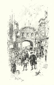 Dr Johnson, Fleet Street, Londres, en 1780 - Herbert (after) Railton