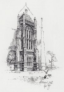 Fenêtre Oriel dans le Hall (gravure) - Herbert (after) Railton