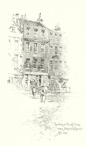 Résidence de Thomas Davies, Londres, où le Dr Johnson et James Boswell se sont rencontrés pour la première fois - Herbert (after) Railton