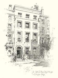 Maison de Sir Joshua Reynolds, Leicester Fields, Londres - Herbert (after) Railton