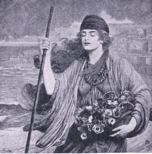 Nydia, la fille aveugle de Pompéi, illustration de The Worlds Library of Best Books, c.1940 - Herbert Gustave Schmalz