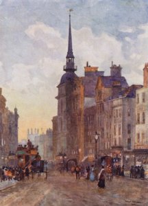 Vue de Ludgate Hill depuis les marches de St Paul