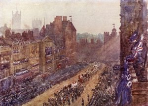 Funérailles de la reine Victoria, 2 février 1901 (lithographie en couleur)
