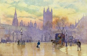 Parliament Square au crépuscule, 1889 - Herbert Menzies Marshall