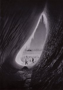 Grotte dans un iceberg; Terra Nova au loin - Herbert Ponting