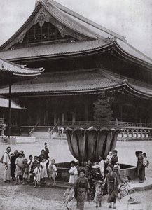 Temple Higashi Hongwanji, Kyoto (photo n/b) - Herbert Ponting