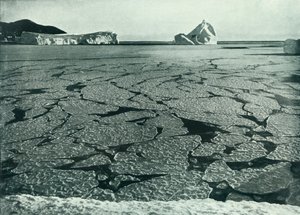 Formation de glace en crêpe en floes au large du cap Evans, vers 1910-1913, 1913 - Herbert Ponting