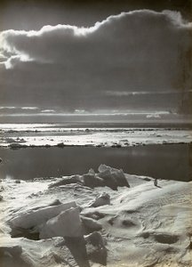 Coucher de soleil sur la banquise - Herbert Ponting