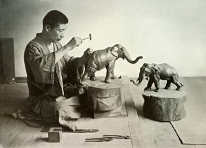 Le Sculpteur de bronze, 1910 - Herbert Ponting