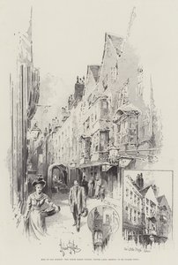 Morceaux du vieux Londres, la taverne du Cheval Blanc, Fetter Lane, bientôt démolie - Herbert Railton