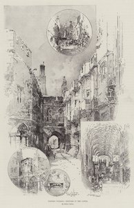 Windsor historique, croquis du château - Herbert Railton