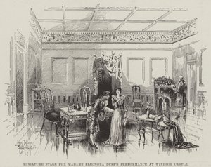 Scène miniature pour la performance de Madame Eleonora Duse au château de Windsor - Herbert Railton