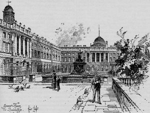 La cour intérieure, Somerset House - Herbert Railton