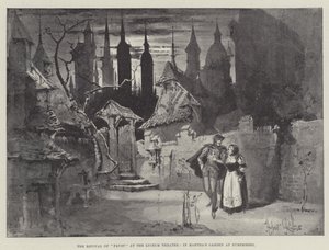 La reprise de Faust au Lyceum Theatre, dans le jardin de Martha à Nuremberg