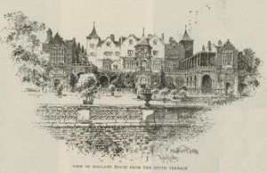 Vue de Holland House depuis la terrasse sud - Herbert Railton