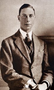 Le prince Albert récemment fiancé et Lady Elizabeth Bowes-Lyon - Herbert Vandyk