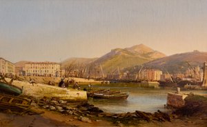 Le port de Nice, vers 1860 (Huile sur toile) - Hercule Trachel