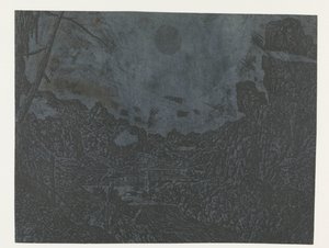 Paysage avec une cascade (deuxième version)