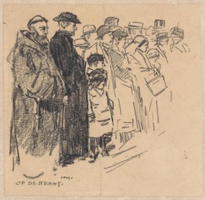 Rangée de spectateurs (à une procession ?)