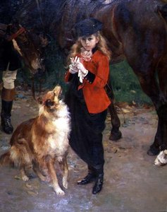 Détail de La jeune cavalière - Herman Richir