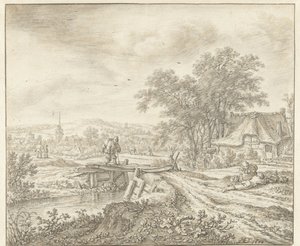 Paysage vallonné avec une ferme près d