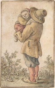 Paysanne avec enfant, 17e siècle