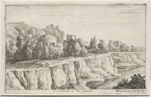 Diverses vues dans et autour de Rome : Saint-Adrien sur la Via Flaminia, 1653 - Herman van Swanevelt