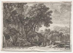 Paysage avec satyres