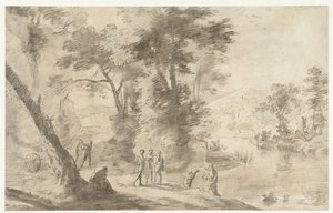 Paysage avec le baptême de l