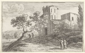 Paysage avec un arbre tordu