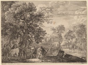 Mercure faisant taire Battus - Herman van Swanevelt