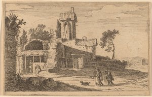 Bâtiment en ruine avec une tour