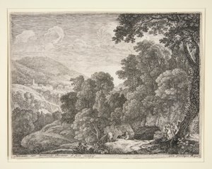 La grotte, de la série La fuite en Égypte - Herman van Swanevelt