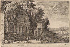 La grotte de la nymphe Égérie - Herman van Swanevelt