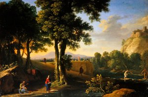 La Sainte Famille dans un paysage