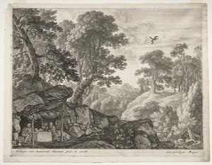 Les Pénitents : Paysage avec Sts. Paul et Antoine - Herman van Swanevelt