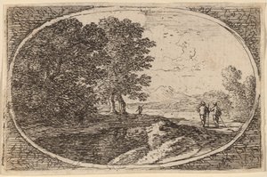 Trois hommes portant des bâtons