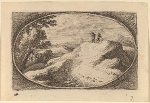 Deux hommes sur une colline nue