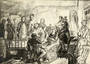 Abraham Lincoln sur son lit de mort - Hermann Faber