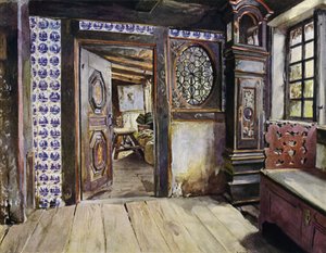 Salle dans la maison E Harden à Neuengamme, près de Hambourg - Hermann Haase