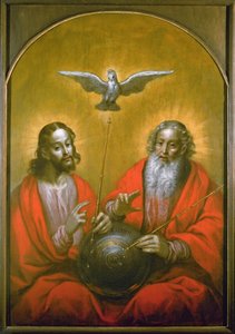 Le Saint-Esprit avec un modèle du monde de Ptolémée, 1610 - Hermann Han