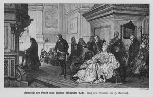 Johann Sebastian Bach jouant pour Frédéric le Grand, Roi de Prusse - Hermann Kaulbach