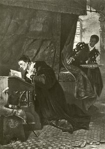 Louis XI et Olivier Le Dain (gravure) - Hermann Kaulbach