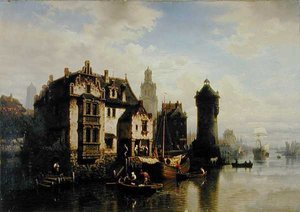Vue de Rotterdam - Hermann Meyerheim