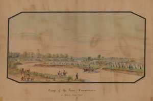 Camp des commissaires de paix à Medicine Lodge Creek, 1867