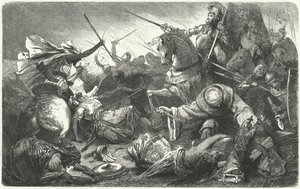Chrétiens combattant les Almohades à la bataille de Las Navas de Tolosa, Espagne, 1212 - Hermann Vogel