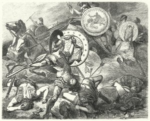 Épaminondas sauvant la vie de Pélopidas à la bataille de Mantinée, 385 av. J.-C.